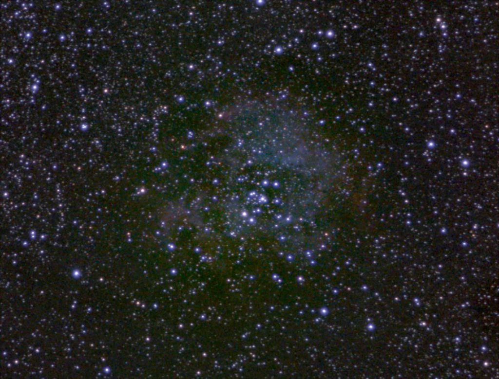 Rosettennebel (Emissionsnebel) zusammen mit seiner ionisierenden Quelle NGC 2244